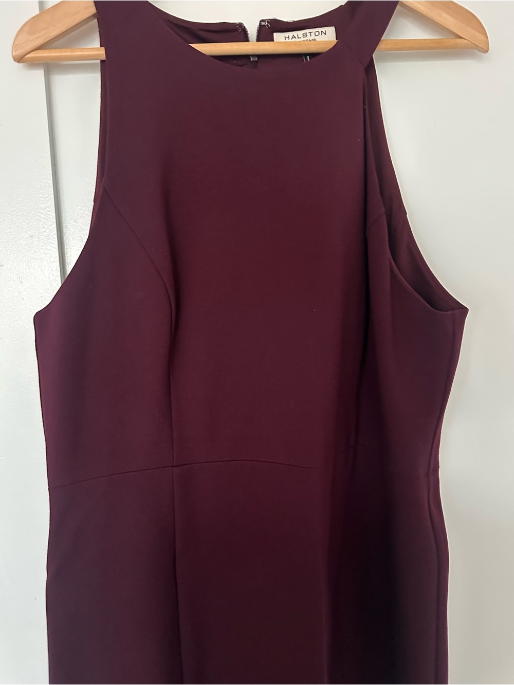 Halston Heritage Wine-Burgundy Dress